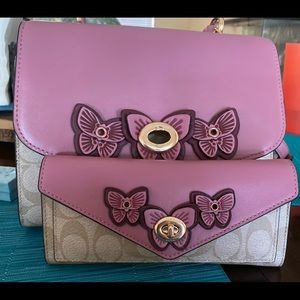 Coach purse and matching wallet